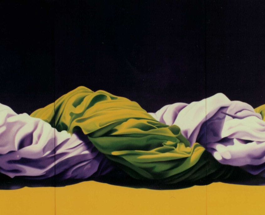 2 Vita di coppia, 1993, olio su tela, cm 170x335